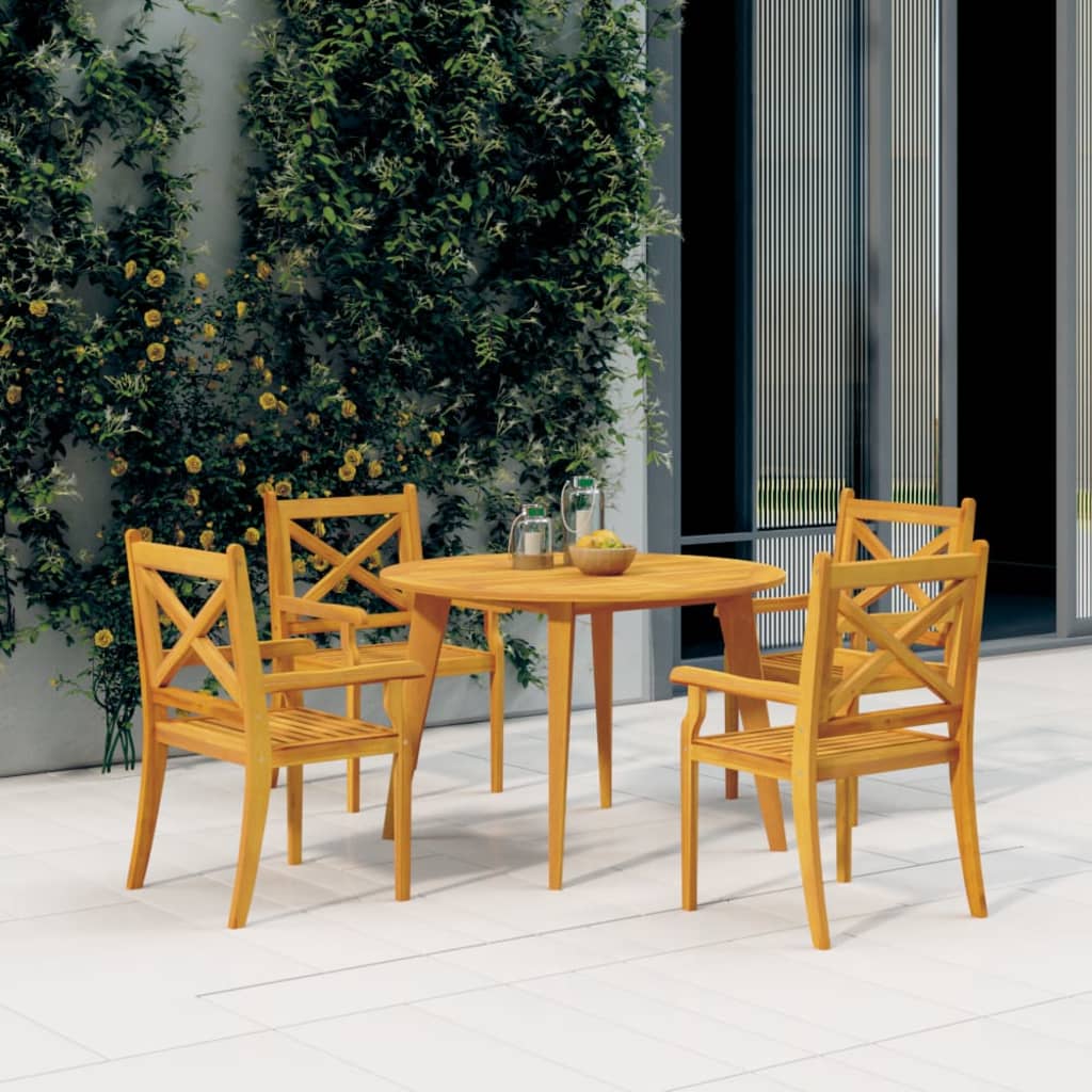 vidaXL Patio Table Outdoor Dining Table for Backyard Lawn Solid Wood Acacia