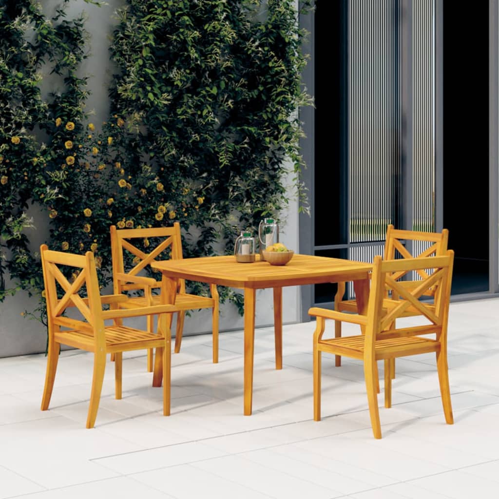 vidaXL Patio Table Outdoor Dining Table for Backyard Lawn Solid Wood Acacia