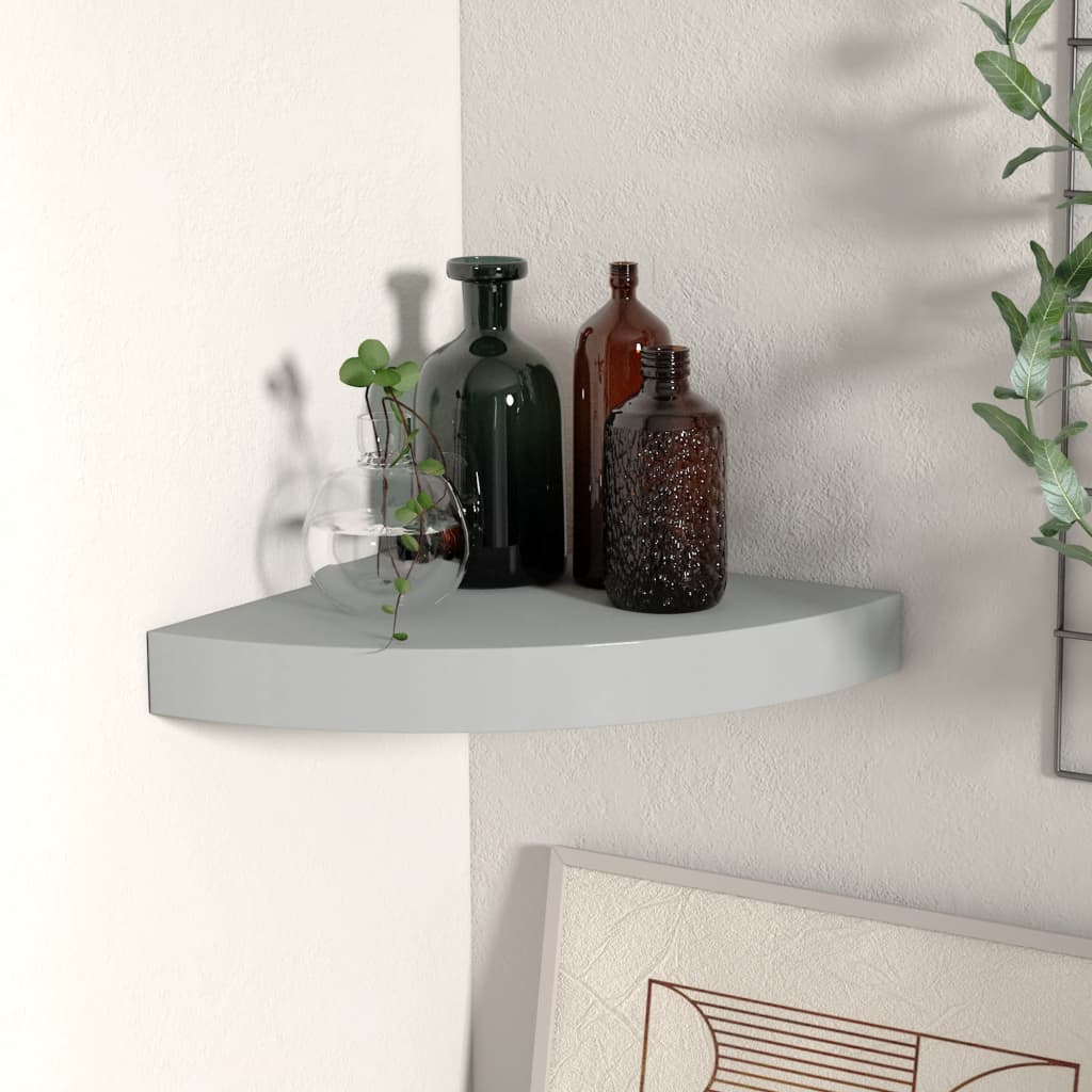 vidaXL Wall Corner Shelf Floating Corner Shelf Wall Mounted Display Shelf
